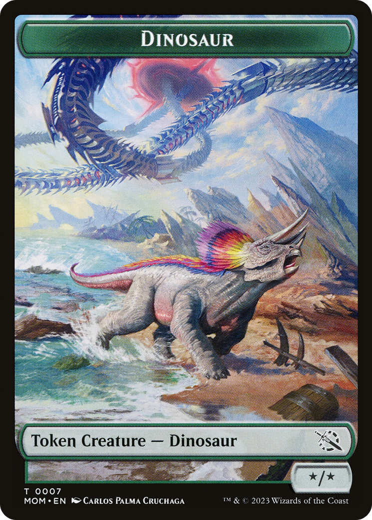 Elemental (09) // Dinosaur Double-Sided Token [March of the Machine Tokens] - The Mythic Store | 24h Order Processing
