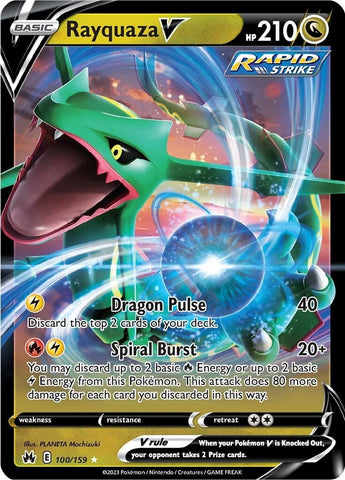 Rayquaza V (100/159) [Sword & Shield: Crown Zenith] - The Mythic Store | 24h Order Processing
