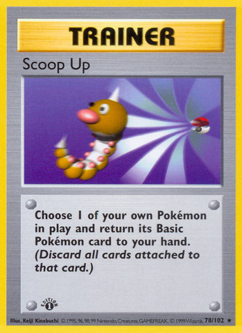 Scoop Up (78/102) (Shadowless) [Base Set 1st Edition] - The Mythic Store | 24h Order Processing