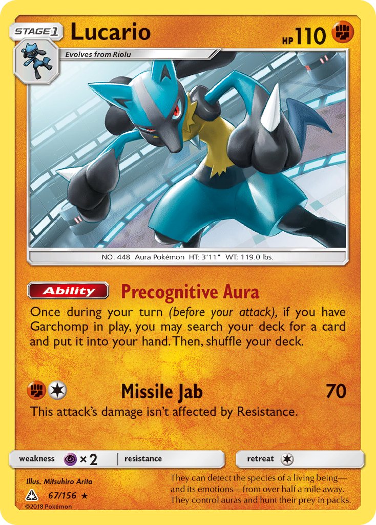 Lucario (67/156) (Theme Deck Exclusive) [Sun & Moon: Ultra Prism] - The Mythic Store | 24h Order Processing