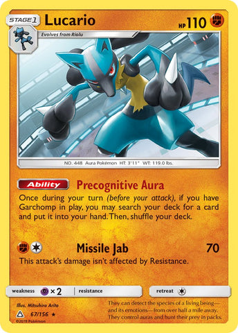 Lucario (67/156) (Theme Deck Exclusive) [Sun & Moon: Ultra Prism] - The Mythic Store | 24h Order Processing