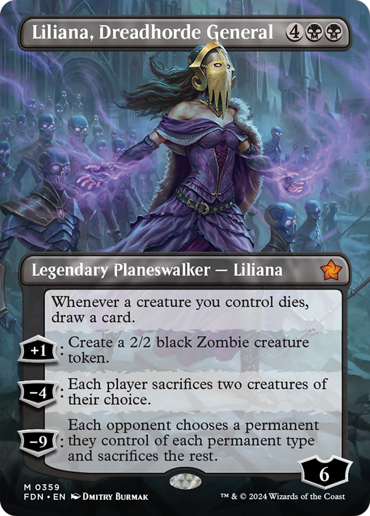 Liliana, Dreadhorde General (Borderless) [Foundations] - The Mythic Store | 24h Order Processing