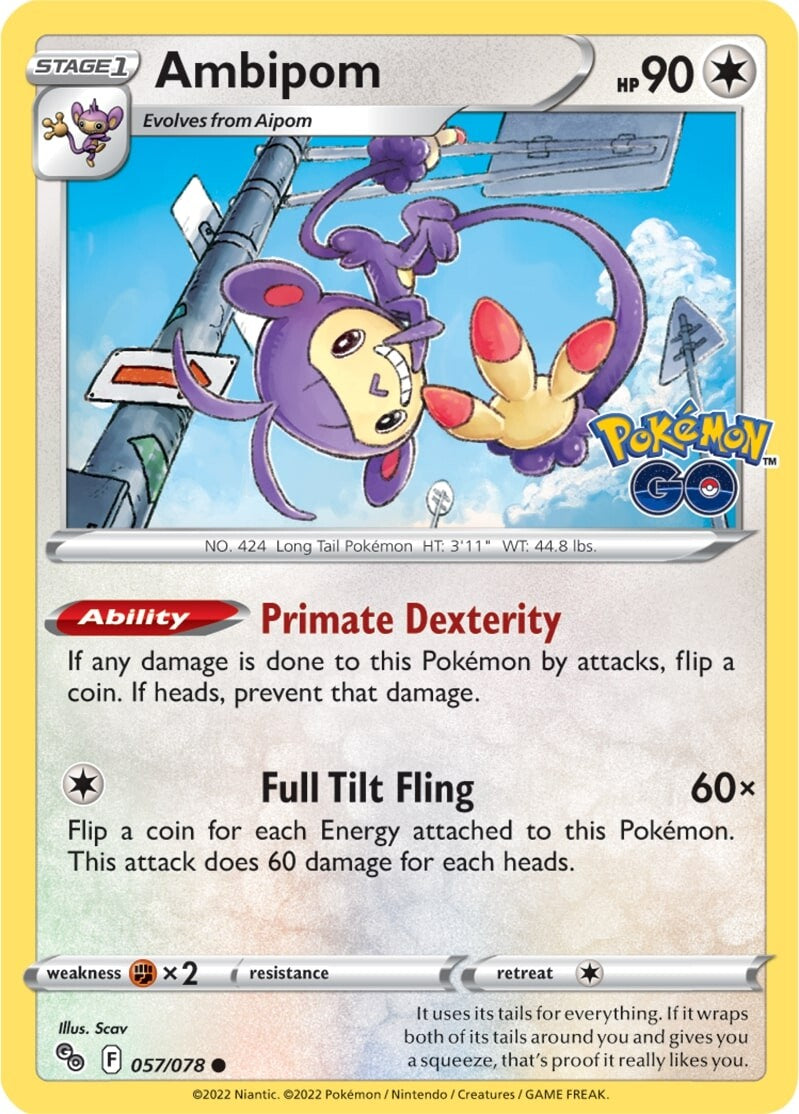 Ambipom (057/078) [Pokémon GO] - The Mythic Store | 24h Order Processing