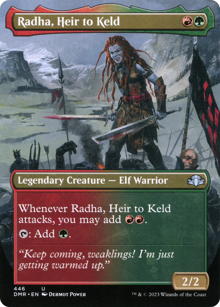 Radha, Heir to Keld (Borderless Alternate Art) [Dominaria Remastered] - The Mythic Store | 24h Order Processing