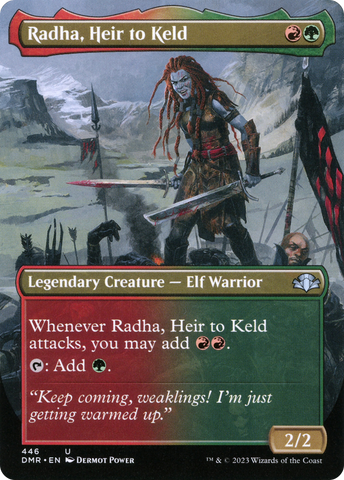 Radha, Heir to Keld (Borderless Alternate Art) [Dominaria Remastered] - The Mythic Store | 24h Order Processing