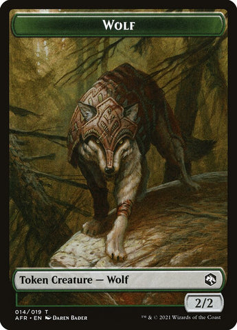 Wolf // Icingdeath, Frost Tongue Double-Sided Token [Dungeons & Dragons: Adventures in the Forgotten Realms Tokens] - The Mythic Store | 24h Order Processing