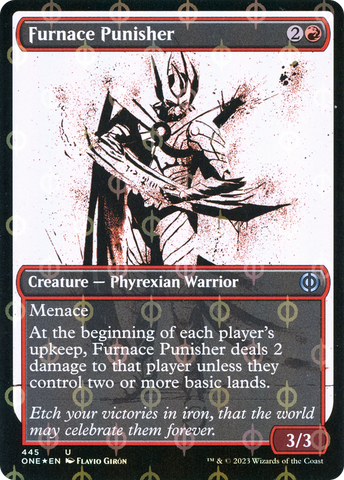 Furnace Punisher (Showcase Ichor Step-and-Compleat Foil) [Phyrexia: All Will Be One] - The Mythic Store | 24h Order Processing