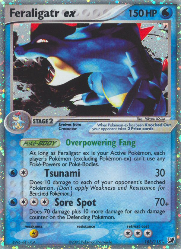 Feraligatr ex (103/115) [EX: Unseen Forces] - The Mythic Store | 24h Order Processing