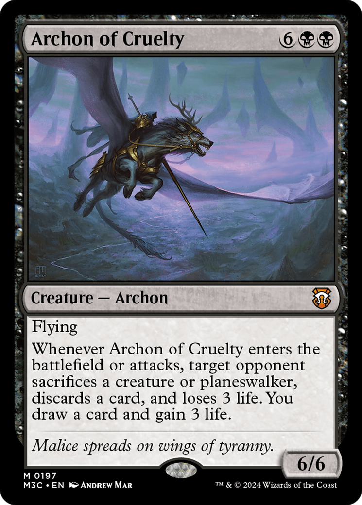 Archon of Cruelty [Modern Horizons 3 Commander] - The Mythic Store | 24h Order Processing