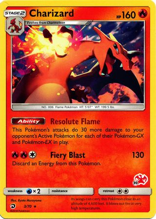 Charizard (3/70) (Charizard Stamp #39) [Battle Academy 2020] - The Mythic Store | 24h Order Processing