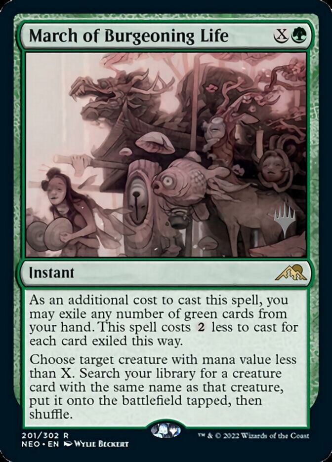 March of Burgeoning Life (Promo Pack) [Kamigawa: Neon Dynasty Promos] - The Mythic Store | 24h Order Processing