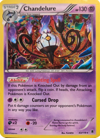 Chandelure (43/119) (Cosmos Holo) [XY: Phantom Forces] - The Mythic Store | 24h Order Processing