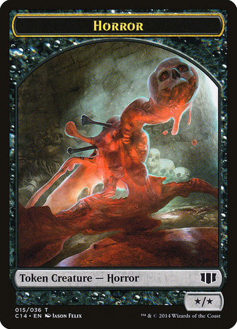 Horror // Zombie (016/036) Double-Sided Token [Commander 2014 Tokens] - The Mythic Store | 24h Order Processing