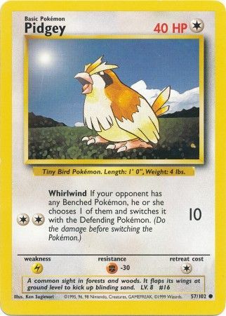 Pidgey (57/102) [Base Set Unlimited] - The Mythic Store | 24h Order Processing