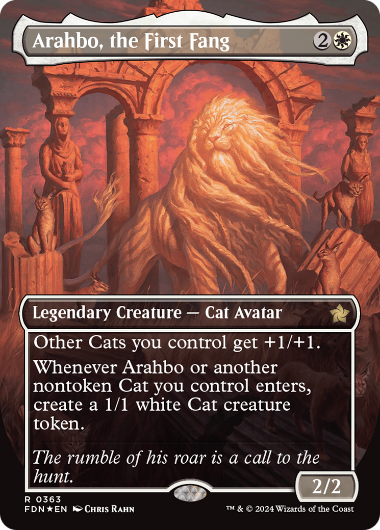 Arahbo, the First Fang (Borderless) (Mana Foil) [Foundations] - The Mythic Store | 24h Order Processing