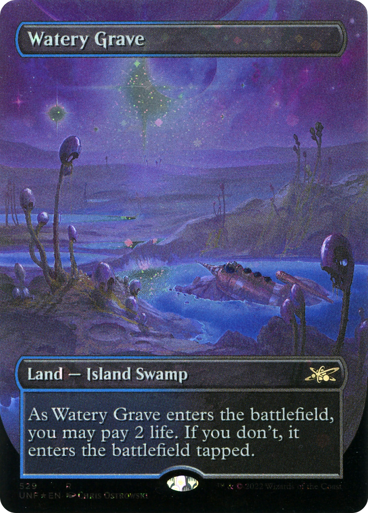 Watery Grave (Borderless) (Galaxy Foil) [Unfinity] - The Mythic Store | 24h Order Processing