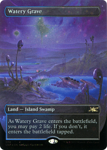 Watery Grave (Borderless) (Galaxy Foil) [Unfinity] - The Mythic Store | 24h Order Processing