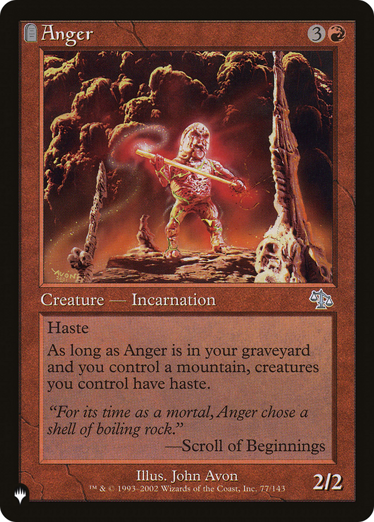 Anger (JUD) [The List Reprints] - The Mythic Store | 24h Order Processing