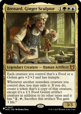 Brenard, Ginger Sculptor (WOC) [The List] - The Mythic Store | 24h Order Processing