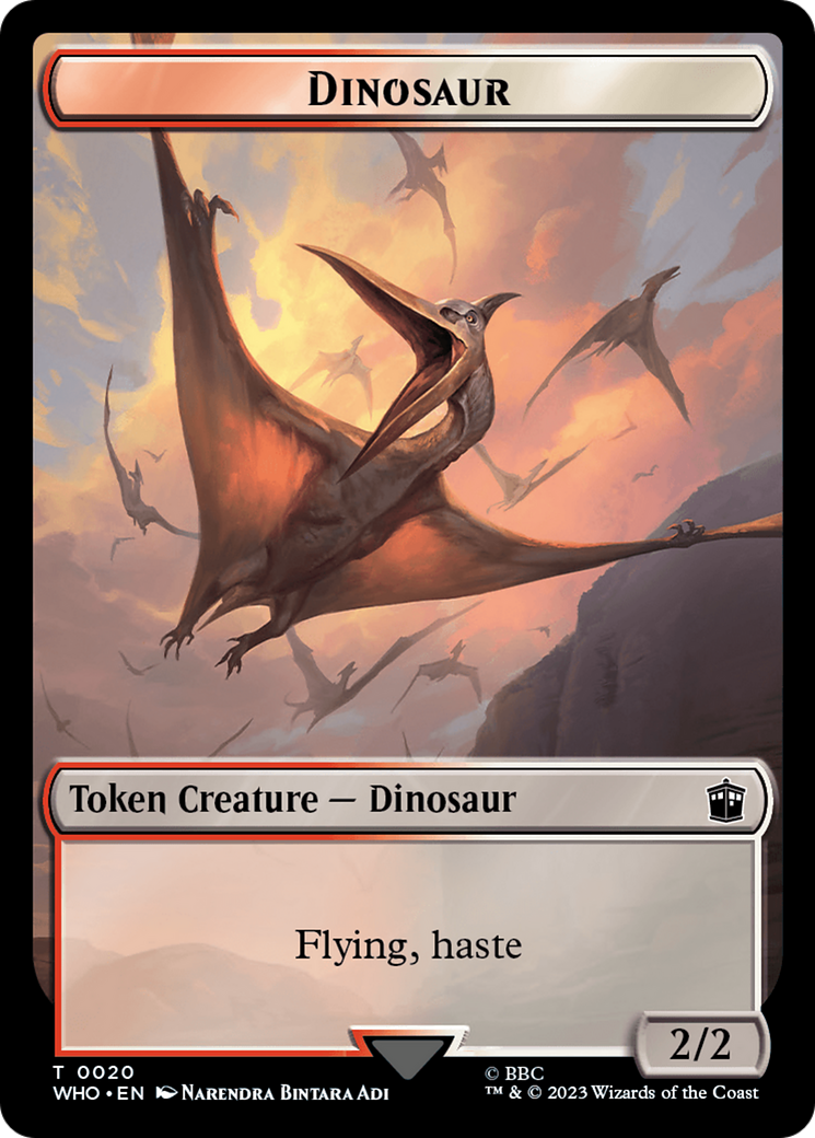 Soldier // Dinosaur Double-Sided Token [Doctor Who Tokens] - The Mythic Store | 24h Order Processing