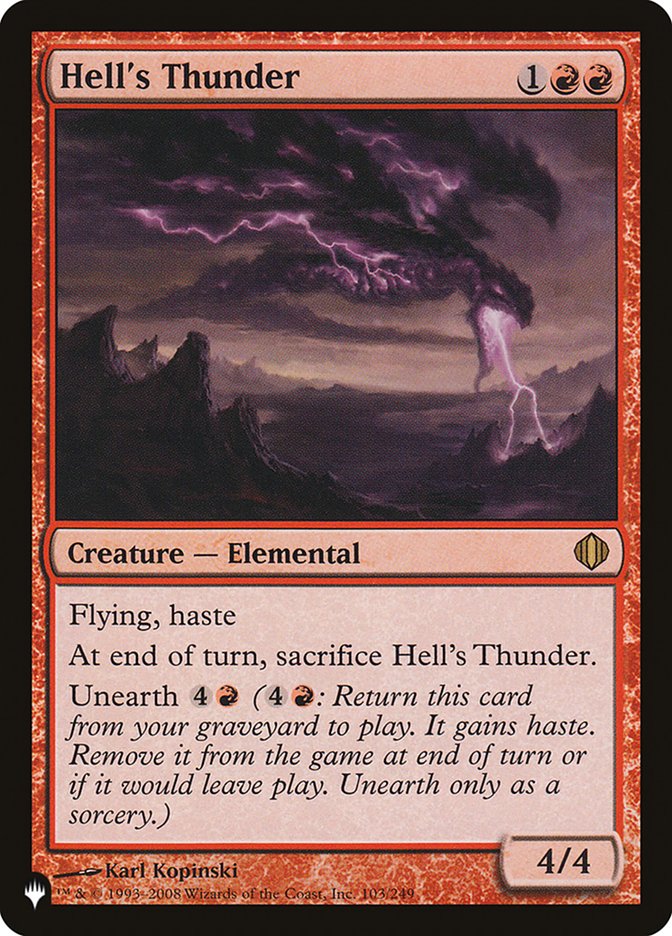 Hell's Thunder [The List]