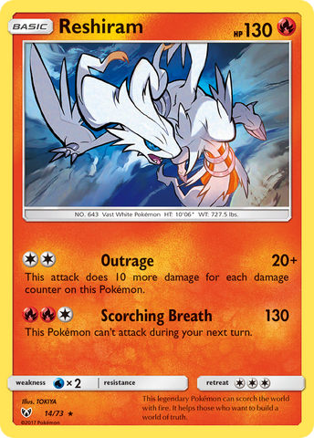 Reshiram (14/73) [Sun & Moon: Shining Legends] - The Mythic Store | 24h Order Processing
