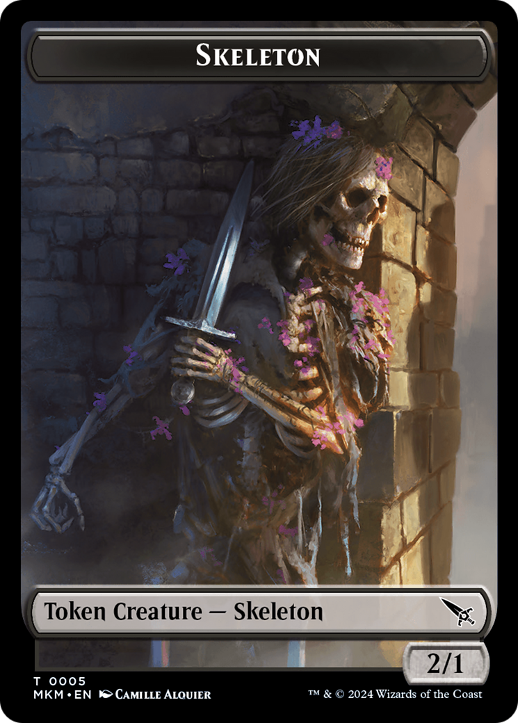 Detective // Skeleton Double-Sided Token [Murders at Karlov Manor Tokens] - The Mythic Store | 24h Order Processing