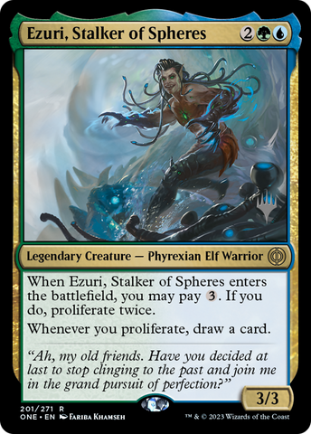 Ezuri, Stalker of Spheres (Promo Pack) [Phyrexia: All Will Be One Promos] - The Mythic Store | 24h Order Processing