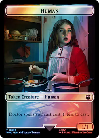 Human (0037) // Food (0057) Double-Sided Token (Surge Foil) [Doctor Who Tokens] - The Mythic Store | 24h Order Processing