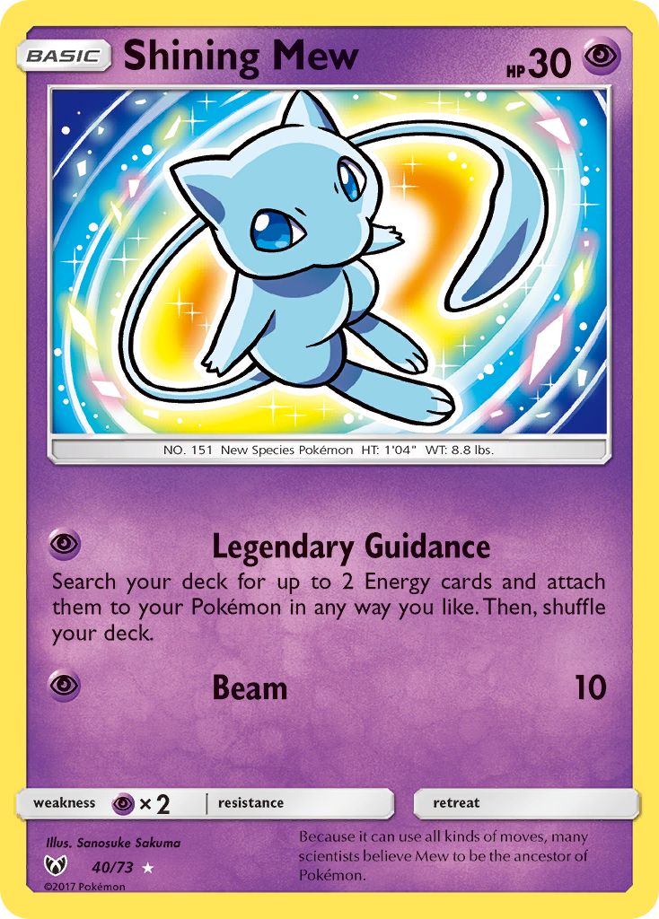 Shining Mew (40/73) [Sun & Moon: Shining Legends] - The Mythic Store | 24h Order Processing