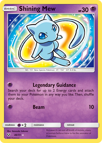 Shining Mew (40/73) [Sun & Moon: Shining Legends] - The Mythic Store | 24h Order Processing