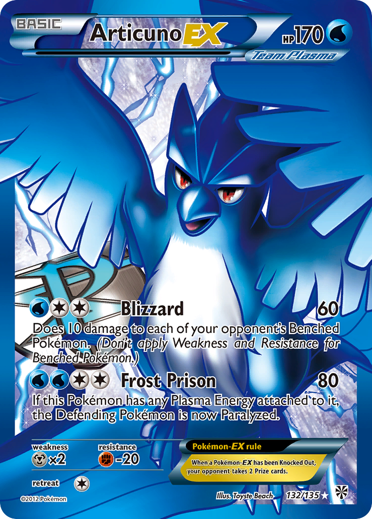Articuno EX (132/135) [Black & White: Plasma Storm] - The Mythic Store | 24h Order Processing