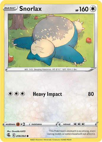 Snorlax (206/264) [Sword & Shield: Fusion Strike] - The Mythic Store | 24h Order Processing