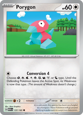 Porygon (137/165) [Scarlet & Violet 151] - The Mythic Store | 24h Order Processing