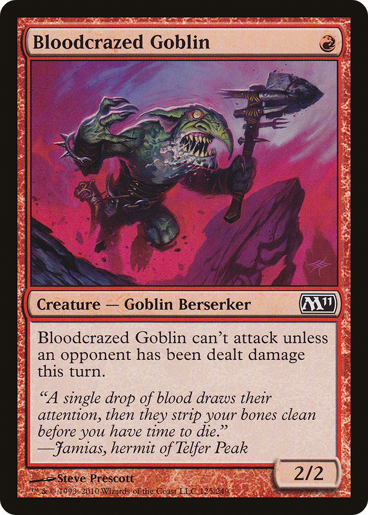 Bloodcrazed Goblin [Magic 2011] - The Mythic Store | 24h Order Processing