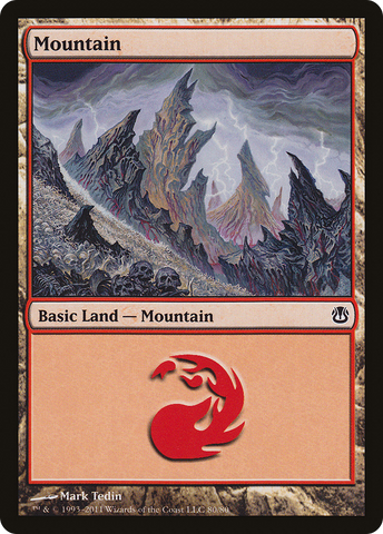 Mountain (80) [Duel Decks: Ajani vs. Nicol Bolas] - The Mythic Store | 24h Order Processing