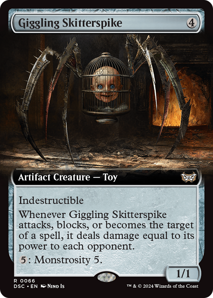 Giggling Skitterspike (Extended Art) [Duskmourn: House of Horror Commander] - The Mythic Store | 24h Order Processing