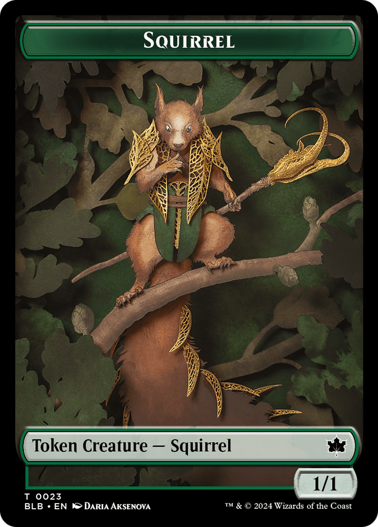 Squirrel // Food Double-Sided Token [Bloomburrow Tokens] - The Mythic Store | 24h Order Processing