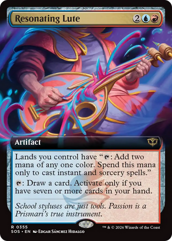 Resonating Lute (Extended Art) [Secrets of Strixhaven] - The Mythic Store | 24h Order Processing