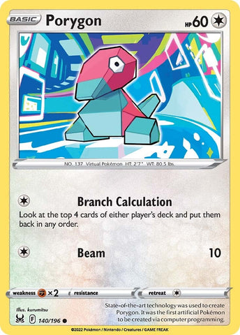 Porygon (140/196) [Sword & Shield: Lost Origin] - The Mythic Store | 24h Order Processing