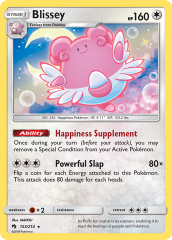 Blissey (153/214) [Sun & Moon: Lost Thunder] - The Mythic Store | 24h Order Processing