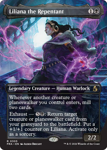 Liliana the Repentant (Borderless) [Reality Fracture] - The Mythic Store | 24h Order Processing