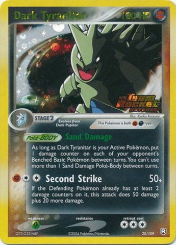 Dark Tyranitar (20/109) (Stamped) [EX: Team Rocket Returns] - The Mythic Store | 24h Order Processing