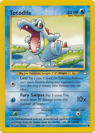 Totodile (81/111) [Neo Genesis Unlimited] - The Mythic Store | 24h Order Processing