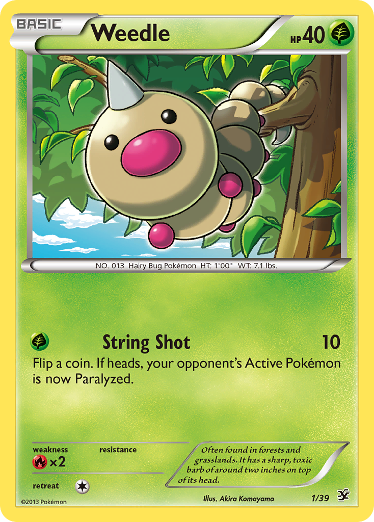 Weedle (1/39) [XY: Kalos Starter Set] - The Mythic Store | 24h Order Processing