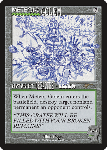 Meteor Golem (1660) (Rainbow Foil) [Secret Lair Drop Series] - The Mythic Store | 24h Order Processing