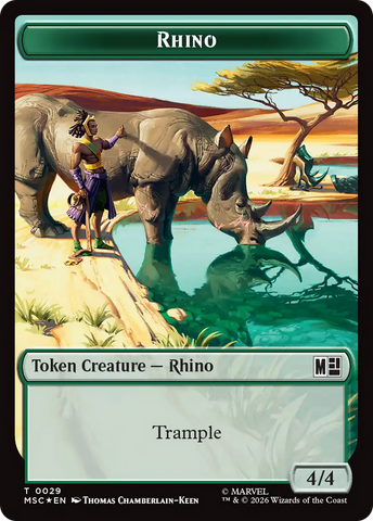 Rhino (029) // Beast (027) Double-Sided Token (Surge Foil) [Marvel Super Heroes Commander Tokens] - The Mythic Store | 24h Order Processing