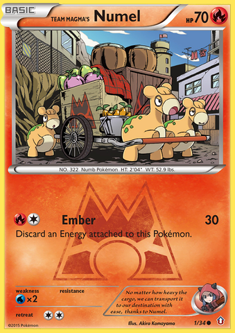 Team Magma's Numel (1/34) [XY: Double Crisis] - The Mythic Store | 24h Order Processing