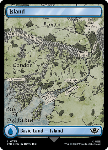 Island (0715) (Surge Foil) [The Lord of the Rings: Tales of Middle-Earth] - The Mythic Store | 24h Order Processing