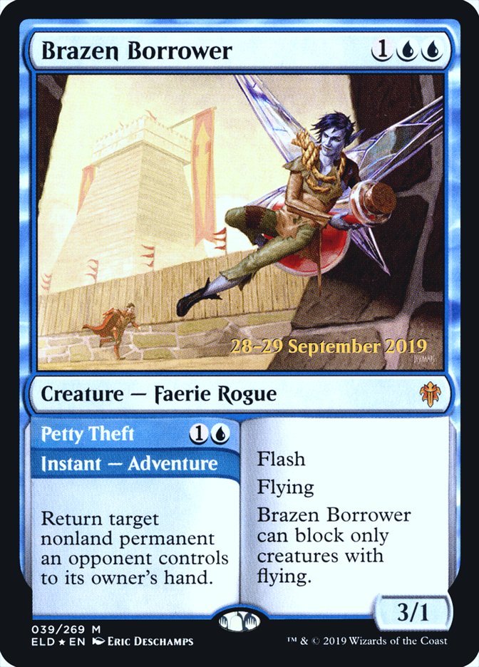 Brazen Borrower // Petty Theft [Throne of Eldraine Prerelease Promos] - The Mythic Store | 24h Order Processing